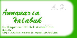 annamaria halabuk business card